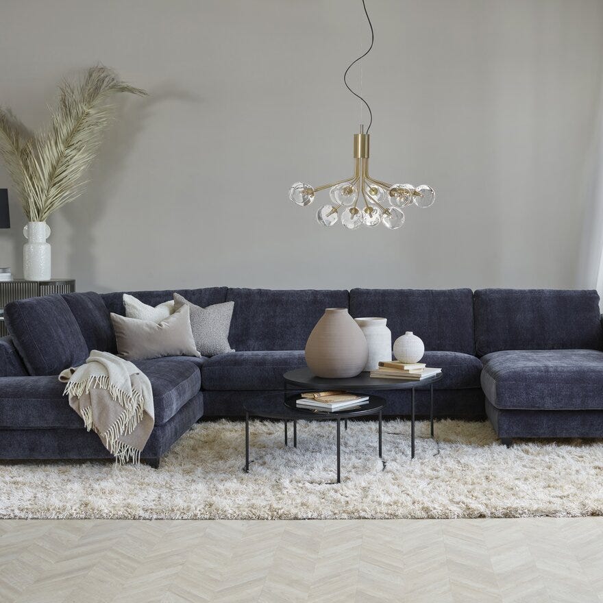 Sindig SPHERE Lysekrone Ø80 cm i Gul