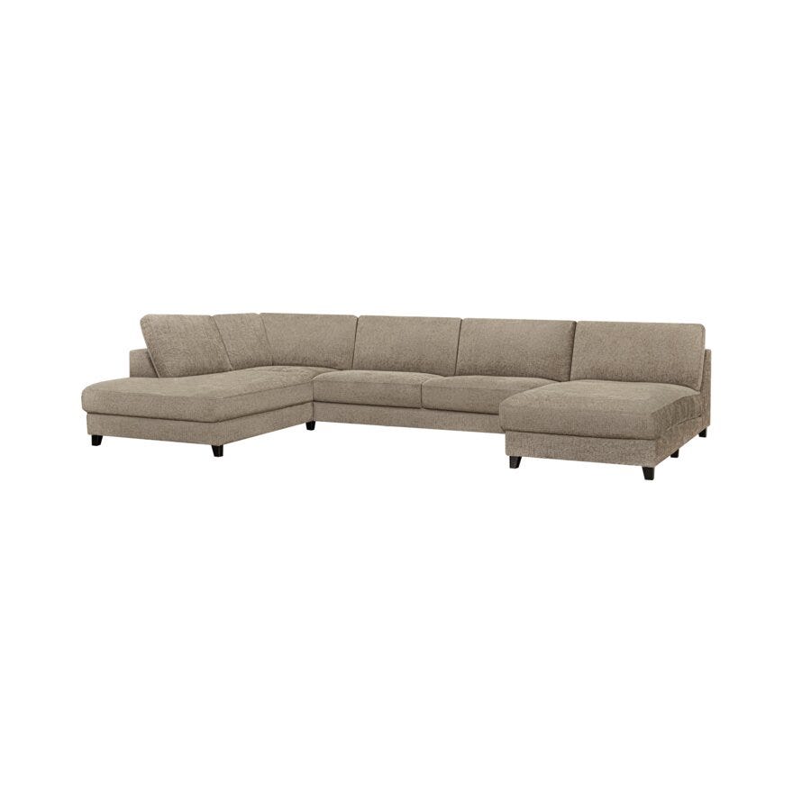 Vilmers VINCENT Hjørnesofa med sjeselong XL og endeavslutning i Beige/natur