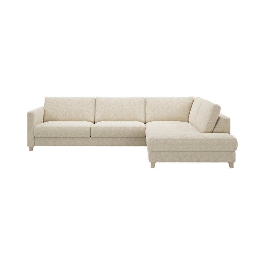 Vilmers Vincent beige hjørnesofa med endeavslutning xl