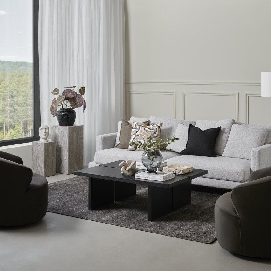LUMEN Sofabord 40x120 cm i Svart