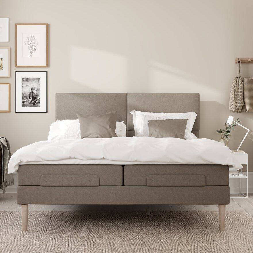 Wonderland FORTE 342 Regulerbar seng 90x200 cm i Brun