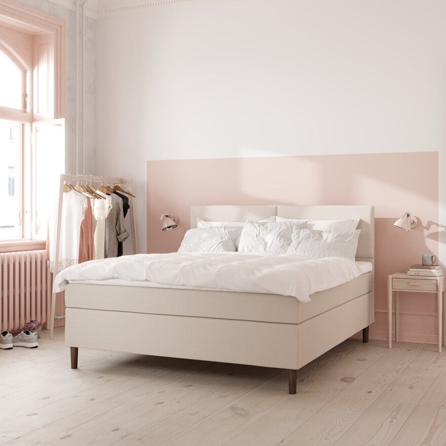 Wonderland FORTE Kontinentalseng 140x200 cm i Beige/natur