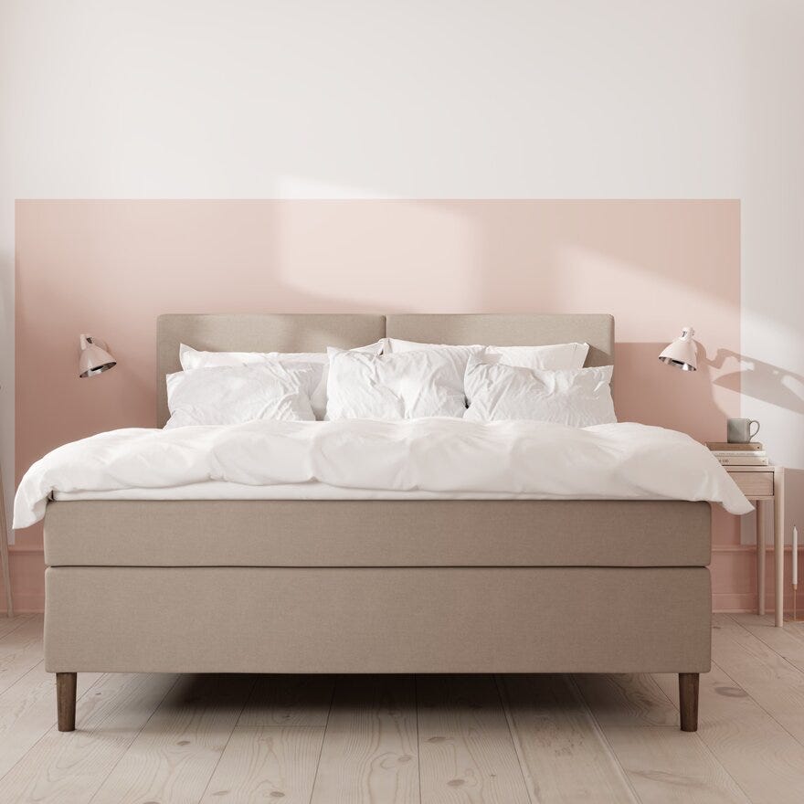Wonderland FORTE Kontinentalseng 140x200 cm i Beige/natur