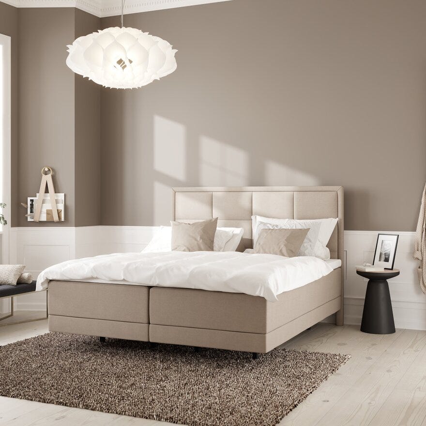 Wonderland QUILT Sengegavl 150x130 cm i Beige/natur