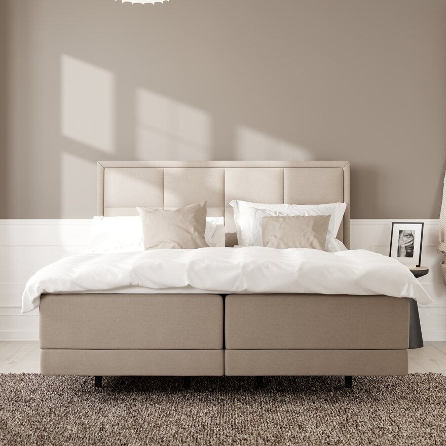 Wonderland QUILT Sengegavl 150x130 cm i Beige/natur