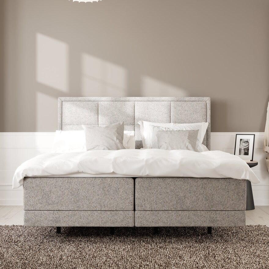 Wonderland OPUS 612 Regulerbar seng 160x200 cm i Beige/natur