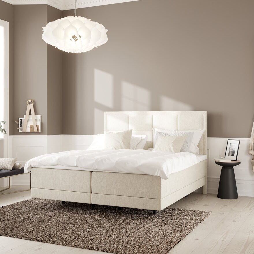 Wonderland OPUS 612 Regulerbar seng 80x200 cm i Beige/natur