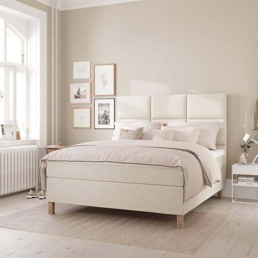 Wonderland OPUS Kontinentalseng 160x200 cm i Beige/natur
