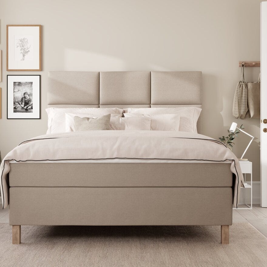 Wonderland OPUS Kontinentalseng 160x200 cm i Beige/natur