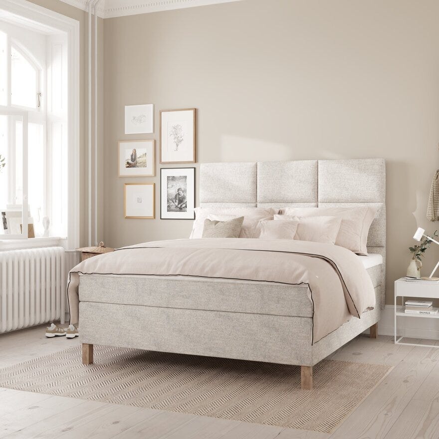 Wonderland OPUS Kontinentalseng 160x200 cm i Beige/natur