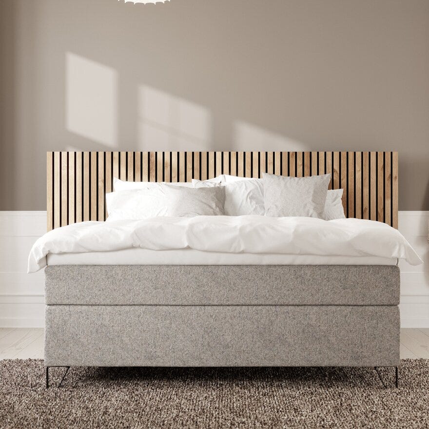 Wonderland WOOD Sengegavl 300x120 cm i Beige/natur