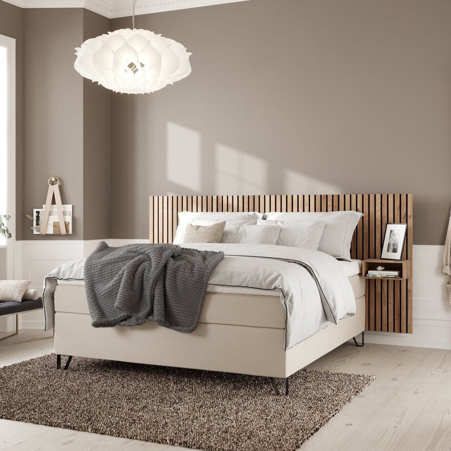Wonderland SOUL Kontinentalseng 160x200 cm i Beige/natur