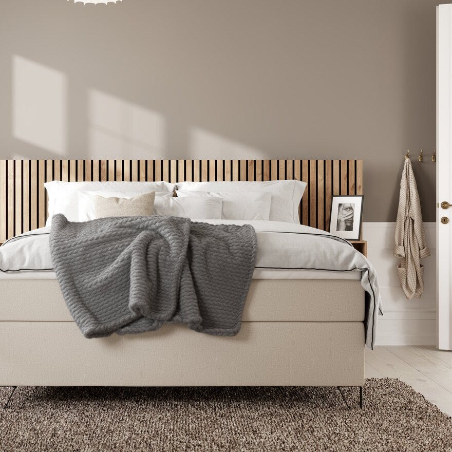 Wonderland SOUL Kontinentalseng 160x200 cm i Beige/natur