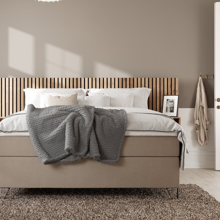 Wonderland SOUL Kontinentalseng 160x200 cm i Beige/natur