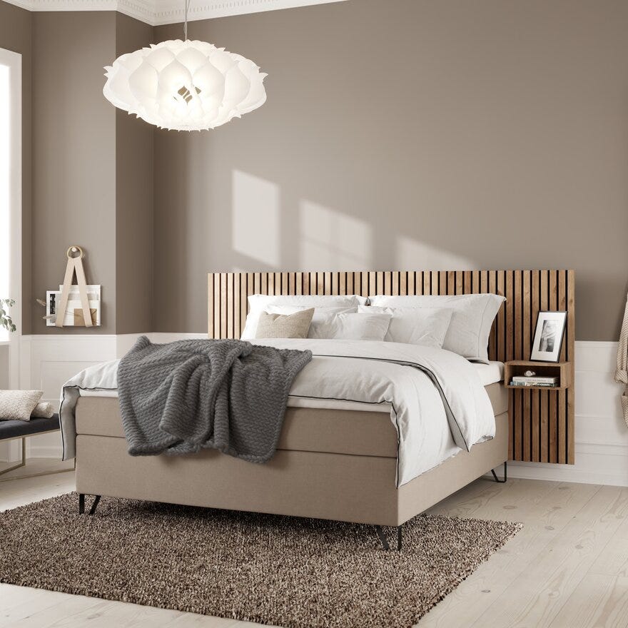 Wonderland SOUL Kontinentalseng 160x200 cm i Beige/natur