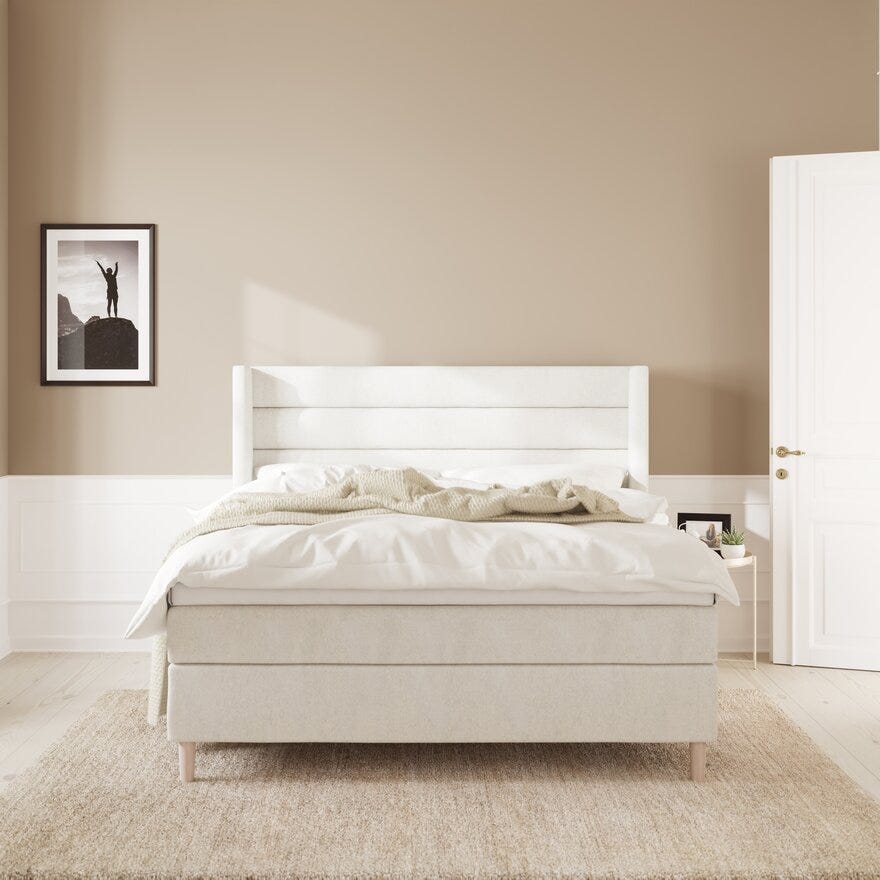 Wonderland VIP Kontinentalseng 180x200 cm i Beige/natur