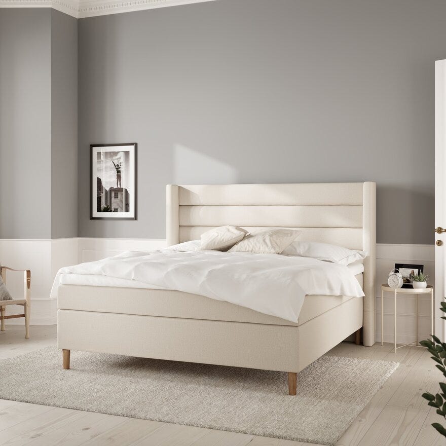 Wonderland VIP Kontinentalseng 140x200 cm i Beige/natur