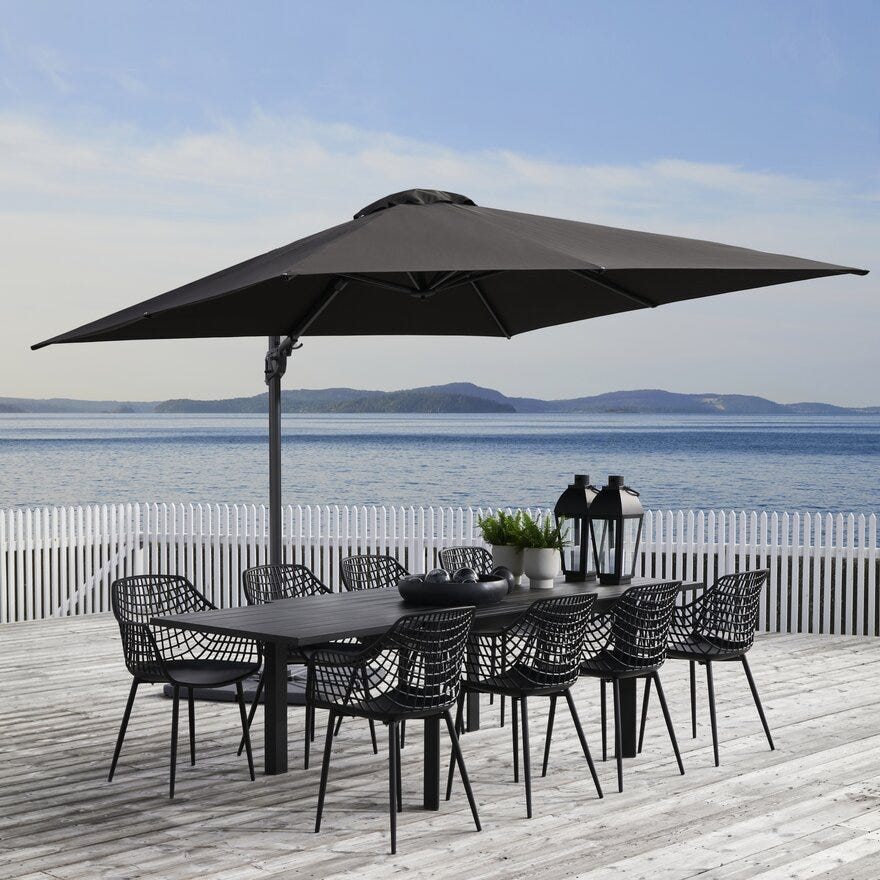 Hartman SHADOWFLEX Sideparasoll 300x300 cm i Grå