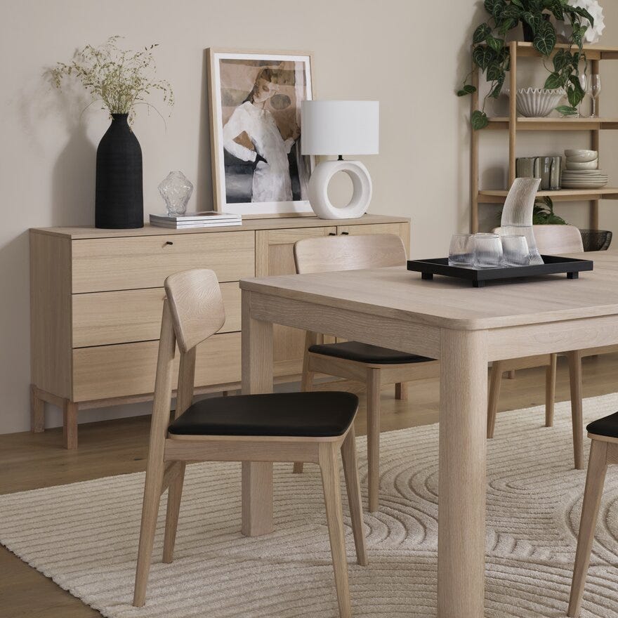 LIVO Spisestol i Beige/natur