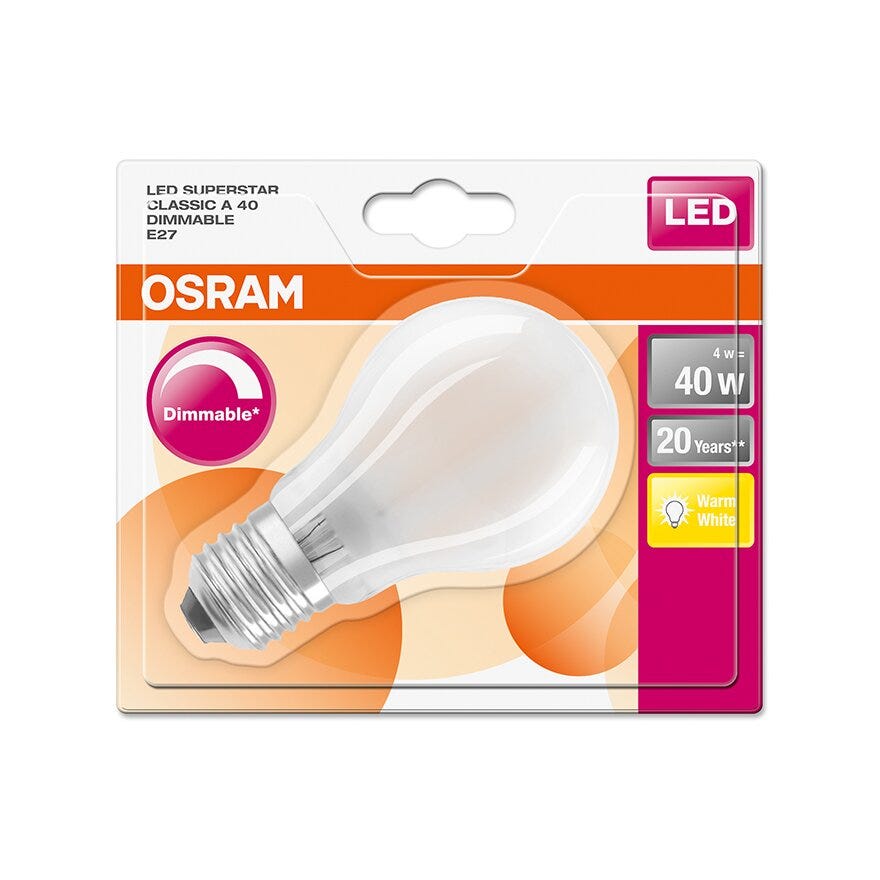 Osram Cla Normal hvit led lyspære