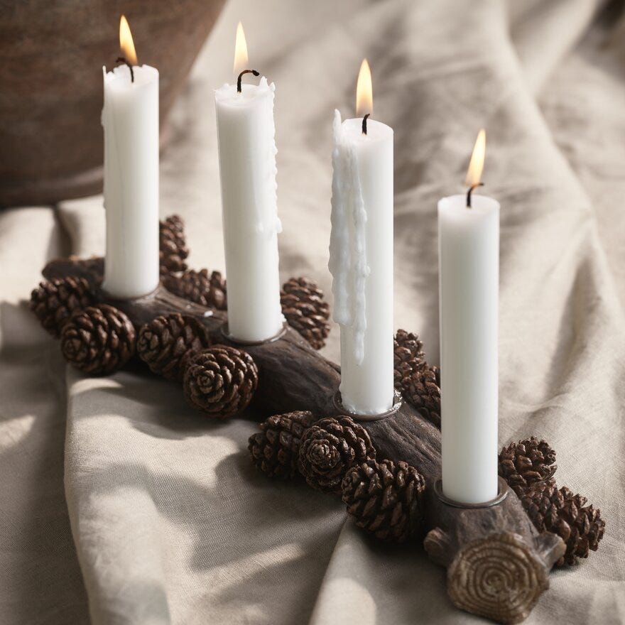 Sindig Karolus brun adventsstake 10x35
