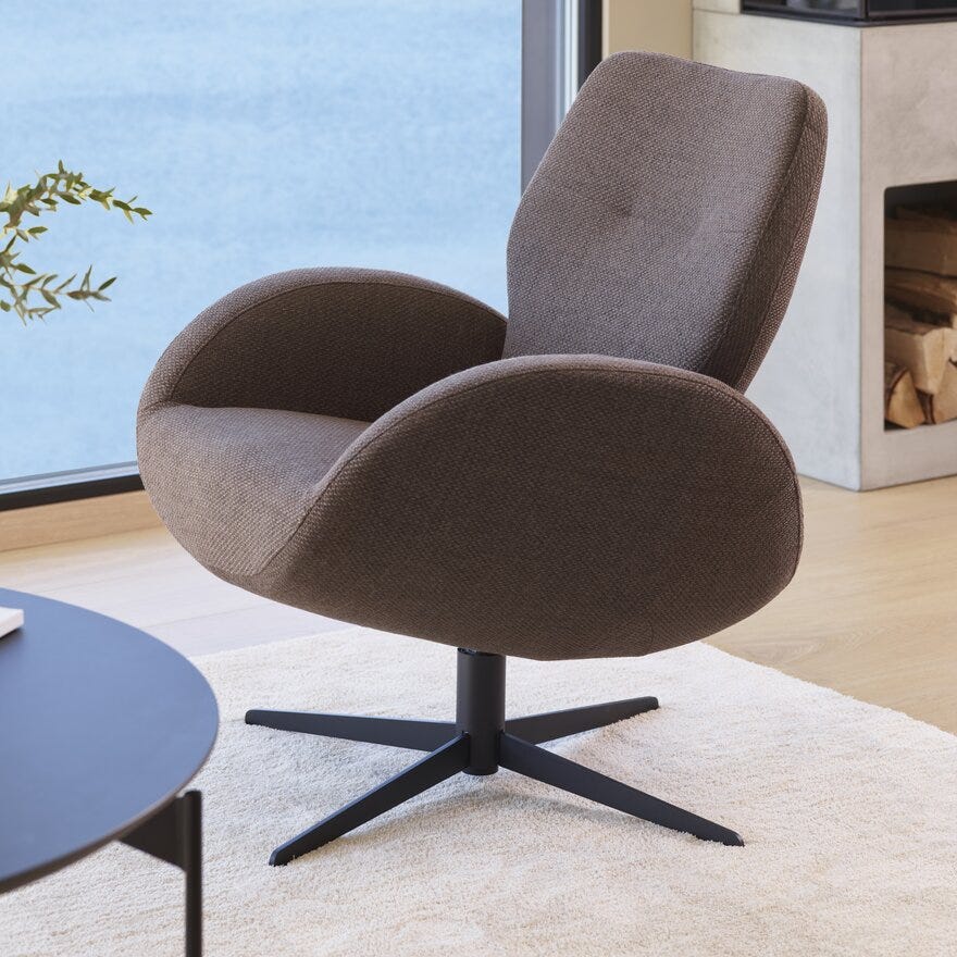 Brunstad Paz brun loungestol med regulering