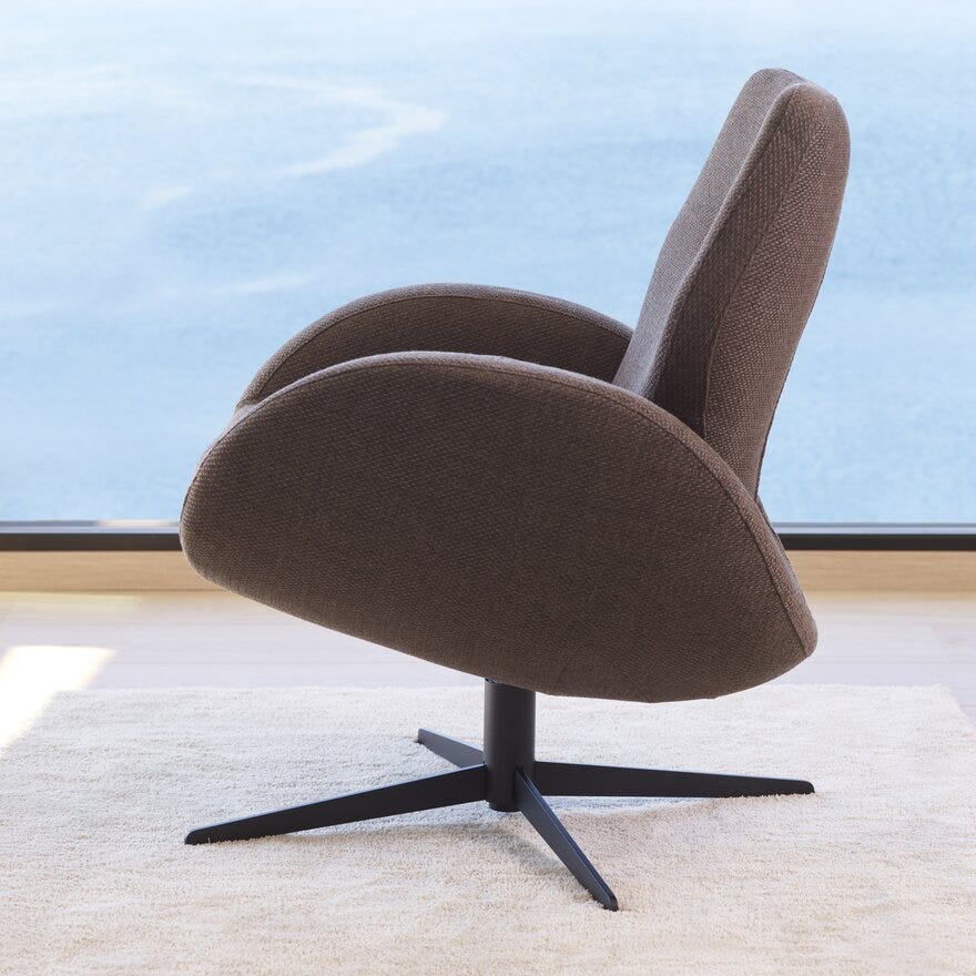 Brunstad Paz brun loungestol med regulering