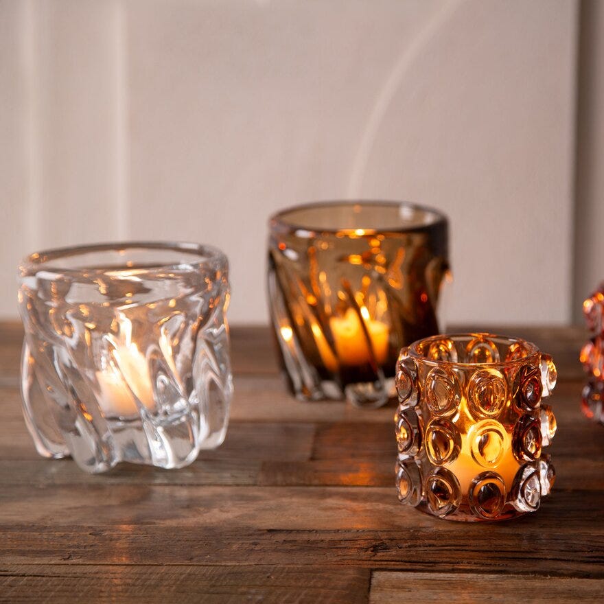Telysholdere I Glass